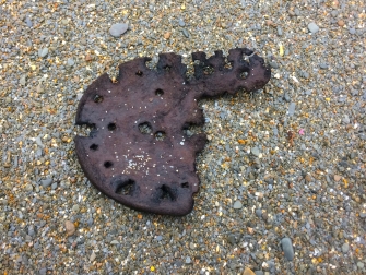 Leather sole found on the beach Leather sole found on the beach